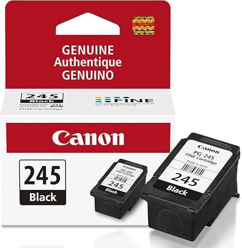 Canon Genuine Ink Cartridges PG-245 Black (1 Count), Canon Printer Ink for PIXMA TR4520 / TS3120 / TS3220 Series Printers – Original Canon Ink for...