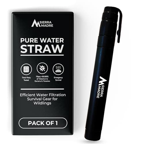 Paille d'eau pure Sierra Madre – Filtre à eau portable de 264 gallons pour la randonnée, le camping, la randonnée, les voyages – Équipement d'hydratation extérieur compact –...