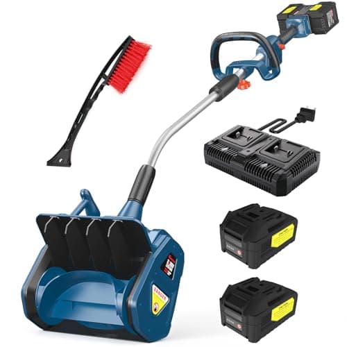Pelle à neige électrique Enhulk, 40 V | 13 pouces | Souffleuse à neige sans fil, souffleuse à neige alimentée par batterie avec plaque directionnelle et poignée avant réglable (2...