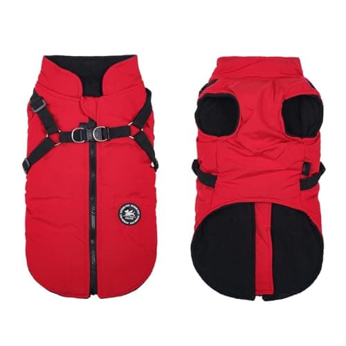 Norbi Dog Winter Coat for Medium Dogs, Heated Jacket with Built-in Harness, Waterproof Warm Dog Clothes for Cold Weather, Manteau Pour Chien Hiver...