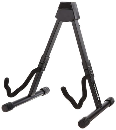 Amazon Basics Adjustable Folding Guitar Stand, Fully Assembled - For School Music Program, Concerts & Multiple Users