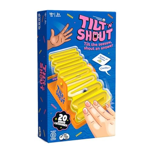 Big Potato Tilt 'n' Shout – Jeu de société familial rapide pour adultes et enfants | Shout Out Trivia Party Game avec catégories et contenu bonus | Nouveau...
