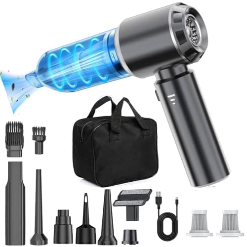 Aspirateur de voiture sans fil haute puissance, aspirateur à main sans fil avec réglage à 3 vitesses, mini aspirateur à moteur sans balais 23 000 PA, puissant portable...