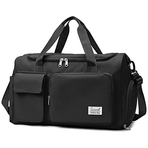 Suruid Sports Gym Duffel Bag with Shoes Compartment and Dry Wet Separated Pocket for Men and Women, Overnight Weekender Training Handbag Yoga Bag,...