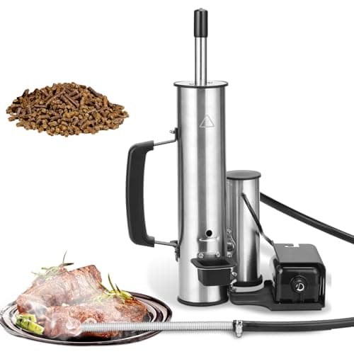 Outdoor Smoke Generator Pro, Smoke Tube for Pellet Smoker, Stainless Steel Pellet Smoker Tube, Hot & Cold Smoker with Air Pump, Portable Electric...