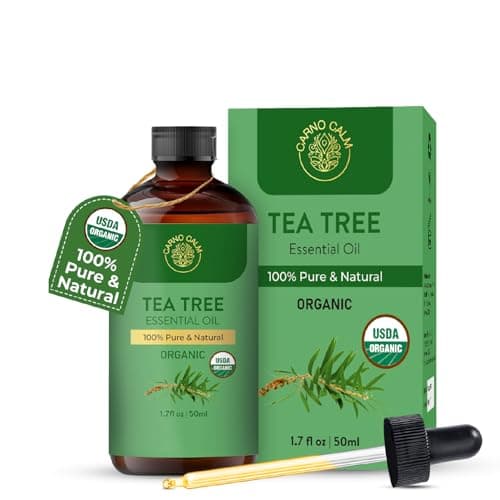 Huile essentielle d'arbre à thé biologique Carno Calm | Huile et diffuseurs d'arbre à thé 100 % purs | 1 once liquide