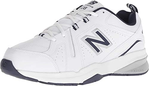 New Balance 608 V5 Casual Comfort Cross Trainer pour homme Blanc/bleu marine 10,5 W
