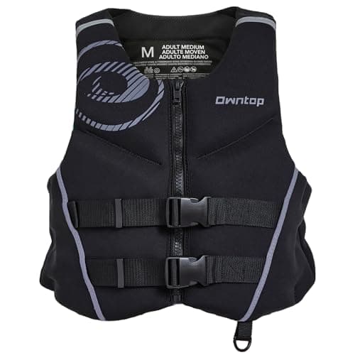 Owntop Gilet de natation en néoprène pour adulte, gilet de kayak pour hommes et femmes, veste de natation avec bandes réfléchissantes, vestes de sports nautiques pour canoë, kayak,...