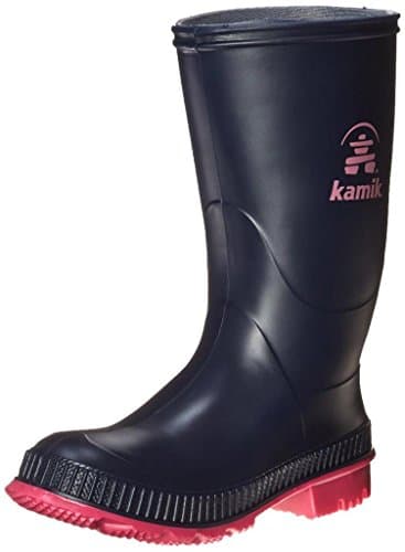 Kamik Kids' Stomp Rain Boot, Navy/Black, 1 M US Little Kid