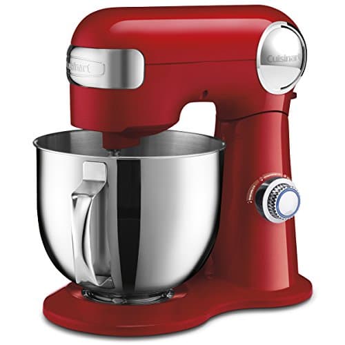 Cuisinart Precision Master 5.5-Quart Tilt-Head Stand Mixer, 12 Speed, 500W, Includes Bowl, Dough Hook, Chef's Whisk and Flat Mixing Paddle, Red...