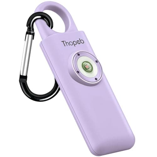 Original Self Defense for Women - Personal Alarm for Women - Recommended by Police - 130dB Siren LED Strobe Light Pop Color Key Chain (Purple)