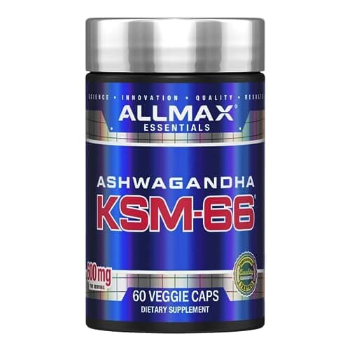 ALLMAX ESSENTIALS -Ashwagandha KSM-66 Ashwagandha - Veggie Caps - 60 count