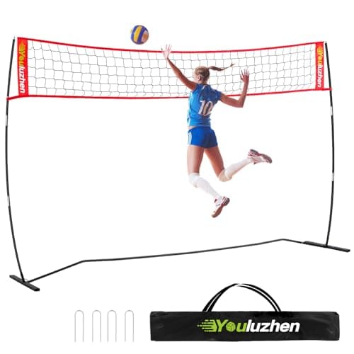 Filet de volley-ball d'extérieur, filet d'entraînement de volley-ball portable pour frapper ou servir des exercices, entraîneur de pratique professionnelle réglable en hauteur...