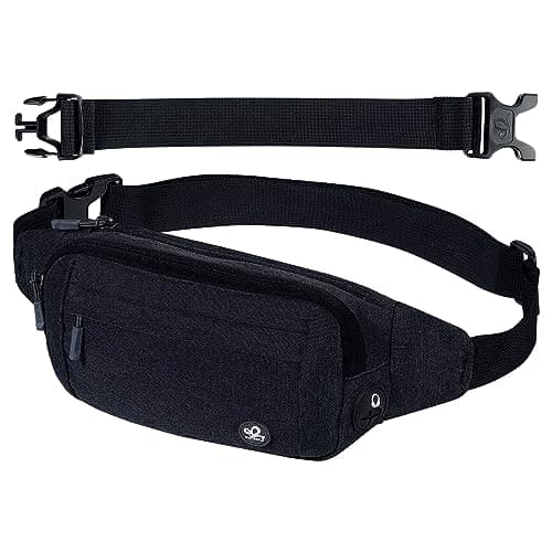 WATERFLY Fanny Pack Sac de taille : Runner Small Hip Pouch Bum Bag Running Fannie Pack Phanny Fannypack Waistpack Bumbag Beltbag Sport Slim À la mode...