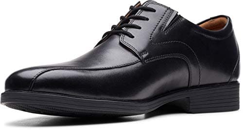 Clarks Men's Whiddon Pace Oxford, Black Leather, 10