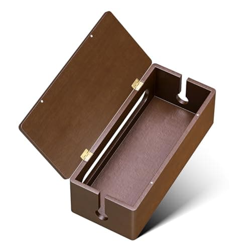 YECAYE Boîte de gestion de câbles en bois, boîte de rangement de cordons d'alimentation, cache-câbles pour bureau, salon, chambre à coucher, conception de couvercle magnétique, câble...