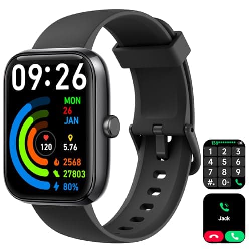 Smart Watch for Men Women with Bluetooth Call, Alexa Built-in, Heart Rate & Sleep Monitor, 1.83" DIY Dial Fitness Watch with 100+ Sport Modes, IP68...