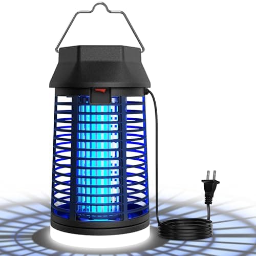 ZENLEA Bug Zapper extérieur avec lumière LED, Bug Zapper intérieur, 4200 V Mosquito Zapper extérieur, anti-moustique étanche, mouche électrique Zapper Fly...