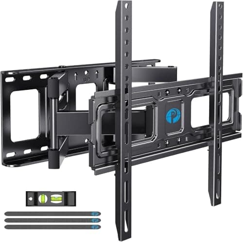 Support mural TV Pipishell Full Motion pour téléviseurs de 26 à 74 pouces, jusqu'à 99 lb Max VESA 400x400 mm, support TV mural avec Ar...