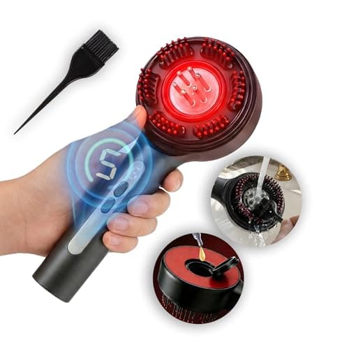 Masseur de cuir chevelu 3 en 1 avec applicateur d'huile, brosses à cheveux électriques pour la relaxation à la maison