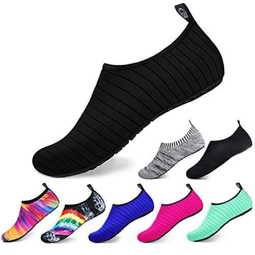 semai Water Shoes Quick-Dry Swimming Socks, Non-Slip Soft Beach Shoes Barefoot Water Sports Shoes Breathable Aqua Socks for Women Men Kids, Elastic...