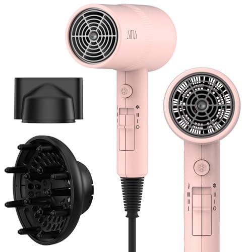 AINA Hair Dryer with Diffuser, Blow Dryer for Women | Advanced Ionic Technology, Ceramic Coating | Cold Shot Features Turbo Heat for Fast Drying...