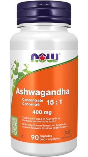 NOW Supplements, Ashwagandha (Withania somnifera) 450 mg (Standardized Extract), 90 Veg Capsules