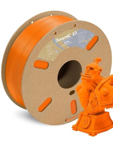 Filament d'imprimante 3D DURAMIC PETG 1,75 mm orange, filament d'impression 3D bobine de 1 kg (2,2 lb), dimensionnel sans enchevêtrement, sans colmatage et sans cordage...