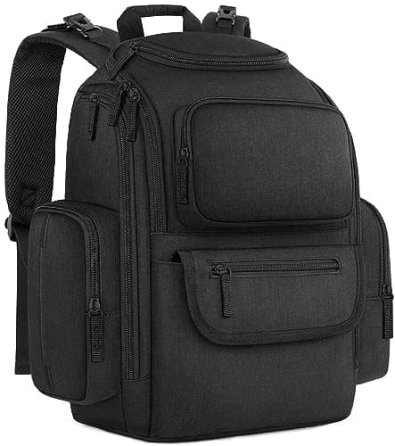 Mancro Diaper Bag Backpack for Men Women, Water Resistant Baby Diaper Bag with Stroller Straps, Large Travel Dad Mom Diaper Bag with 2 Side...