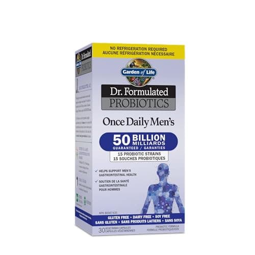 Garden of Life - Dr. Formulated Probiotics Once Daily Men's | Support Men's Gut Health & Digestion | 50 Billion CFU + 15 Probiotic Strains | Shelf...