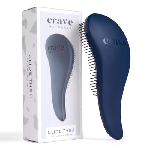 Crave Naturals Glide Thru Detangling Brush for Adults & Kids Hair. Detangler Hairbrush for Natural, Curly, Straight, Wet or Dry Hair. Hair Brushes...
