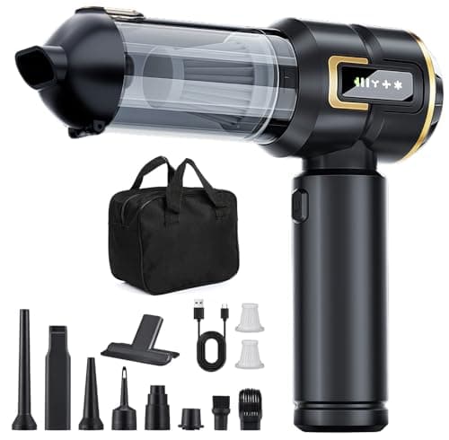 Car Vacuum Cleaner Cordless with Battery and 3-Segment Display,23000PA High Power Mini Vacuum Cleaner,Rechargeable Handheld Vacuum Cleaner,Portable...