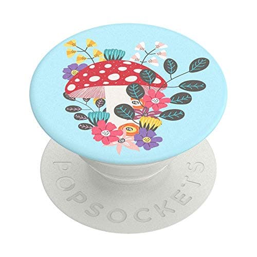 PopSockets PopGrip: Phone Grip and Phone Stand, Collapsible, Swappable Top, Shroom Blooms
