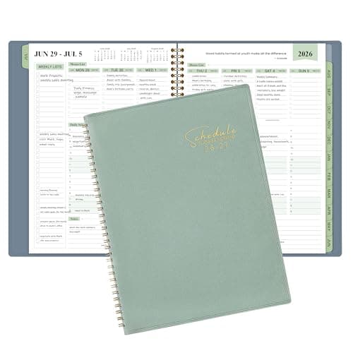 Appointment Book 2026-2027- Business Planner, JUL 2026 - JUN 2027,Planner 2026-2027, 3-Tier Schedule Planner, 8.74" x 11.38", 60 Minutes Intervals...