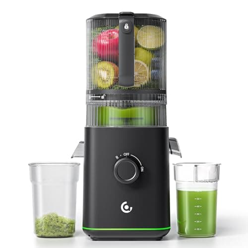 Presse-agrumes VANDISELL, goulotte d'alimentation extra large de 6,5", presse-agrumes 3-en-1 (jus, sorbet et lait de noix) avec moteur de 600 W maximum et grand...