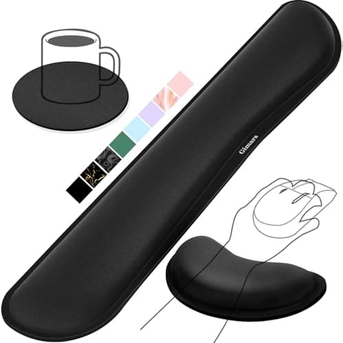Gimars Upgrade Enlarge Silky Gel Memory Foam Keyboard Wrist Rest, Wrist Rest for Computer Keyboard, Ergonomic Design for Typing Pain Relief,...