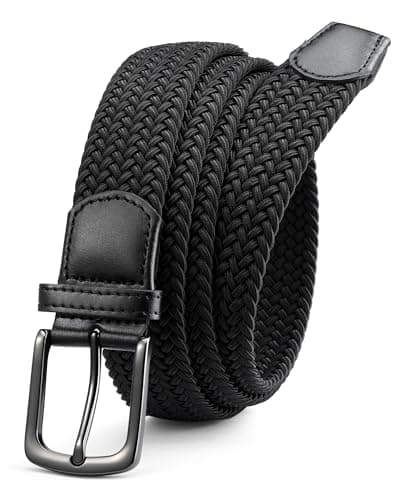 CHAOREN Mens Belt - Elastic Braided Stretch Golf Belts for Men 1 3/8"- Suit for Casual Jeans Pants