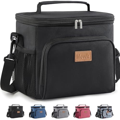 Sac à lunch isolé Lifewit pour hommes, boîte à lunch réutilisable pour femmes, sac fourre-tout souple congelable et portable étanche avec...
