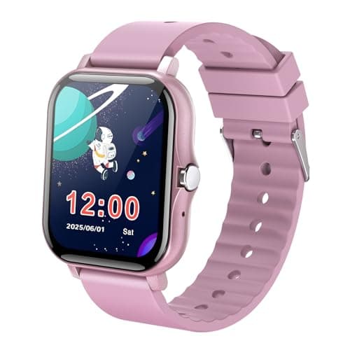 Montre intelligente pour enfants pour garçons et filles, montre intelligente pour enfants avec 19 modes sportifs, podomètre, 14 jeux d'apprentissage, réveil, calculatrice, 12/24 heures,...