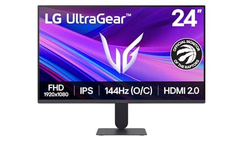 LG Gaming Monitor 24G411A-B 24-inch Ultragear/Full HD (1920 x 1080)/ IPS /144Hz (O/C) / 1ms MBR/NVIDIA G-Sync Compatible, AMD FreeSync / HDR10 /...
