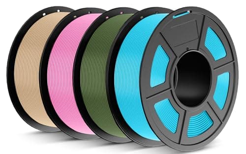 JAYO PLA Filament 1.75mm 4.4kg, 3D Printer Filament PLA Dimensional Accuracy +/- 0.02 mm, 1.1 Kg Per Spool, Fits for Most FDM 3D Printers (Cyan,...