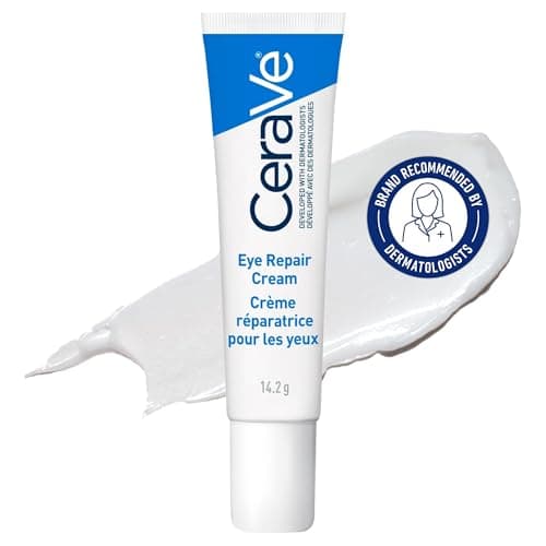 CeraVe EYE CREAM with Hyaluronic Acid for Under Eye Dark circles & Puffiness, Ophthalmologist Tested for Sensitive Eye Area, Fragrance Free, 14.2...
