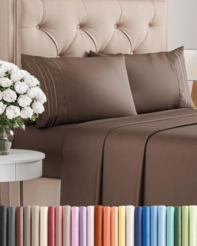 Queen Size 4 Piece Sheet Set - Comfy Breathable & Cooling Sheets - Hotel Luxury Bed Sheets for Women & Men - Deep Pockets, Easy-Fit, Extra Soft &...