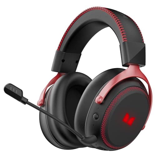 Monster Mission 350 Wireless Gaming Headset for PC, Ps4, Ps5, Xbox Headset with Virtual 7.1 Surround Sound Gaming Headphones, RGB Lights Over Ear...