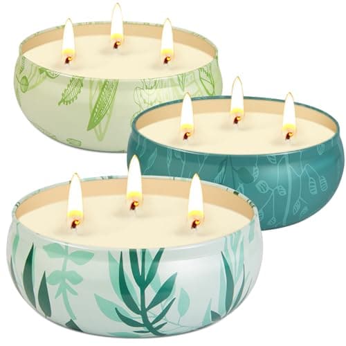 Bougies à la citronnelle pour l'extérieur et l'intérieur, grandes bougies à la citronnelle pour patio, paquet de 3 bougies d'été de 12 oz en vrac pour la maison, jardin parfumé, cour, balcon, camping...