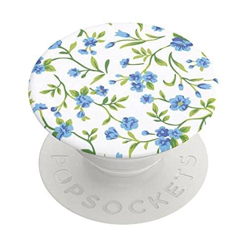 ​​​​Poignée de téléphone PopSockets avec béquille extensible, poignée adhésive - Bleu Ditsy