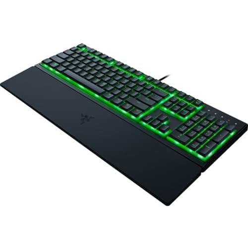 Razer Ornata V3 X Gaming Keyboard: Low Profile Keys - Silent Membrane Switches - Spill Resistant - Chroma RGB Lighting - Ergonomic Wrist Rest -...