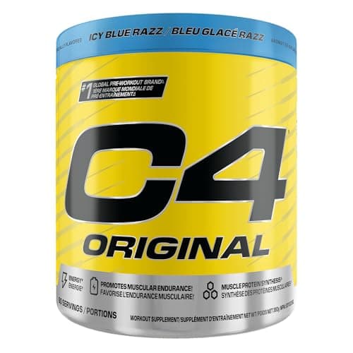 Cellucor C4 Original Pre Workout Powder - Sugar Free Preworkout Energy for Men & Women - 150mg Caffeine, Beta Alanine, Creatine - Icy Blue Razz, 60...