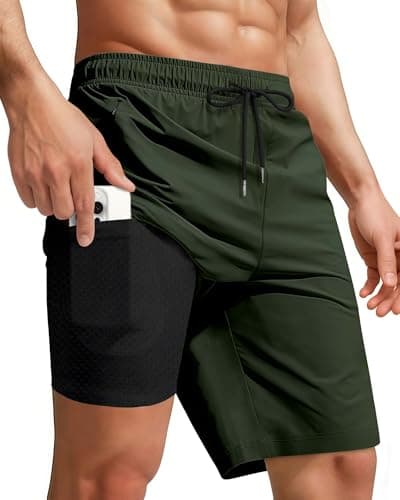9 pouces 9 pouces hommes maillot de bain doublure de compression séchage rapide cordon maillots de bain pour hommes maillot de bain maillots de bain boardshorts maillot de bain Fair Beach Water...