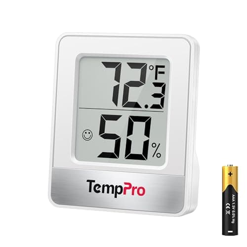 ThermoPro TP49W Hygrometer Indoor Thermometer with Large Digital View Humidity Meter with Temperature and Humidity Sensor Aquarium thermometer for...